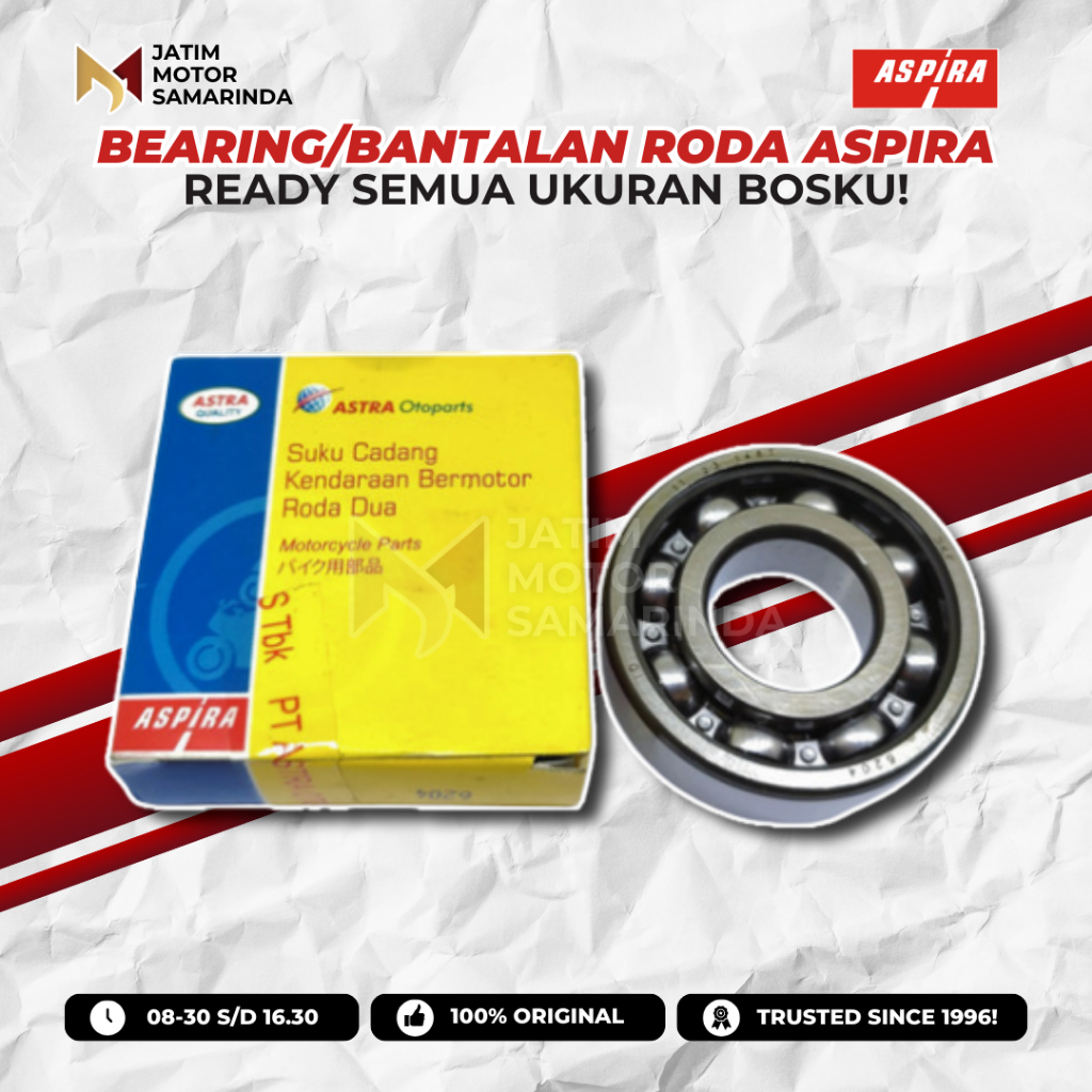 ASPIRA Astra Otoparts Bearing Bantalan Roda 60/22 6002 Kuningan 6201 Pully Beat Vario Mio Sporty Sou