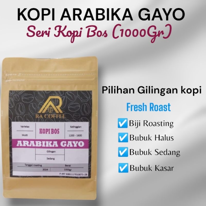 

KOPI ARABIKA GAYO SERI KOPI BOS/isi1000GR