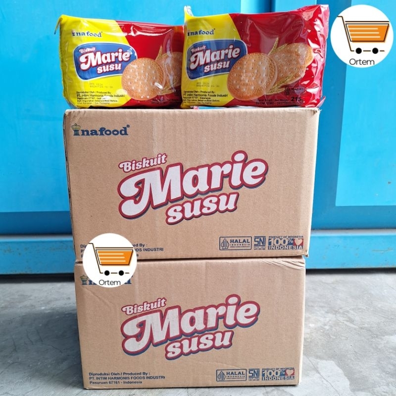 

MARIE SUSU INAFOOD BISKUIT SNACK LEBARAN | 1 DUS | 10 PCS