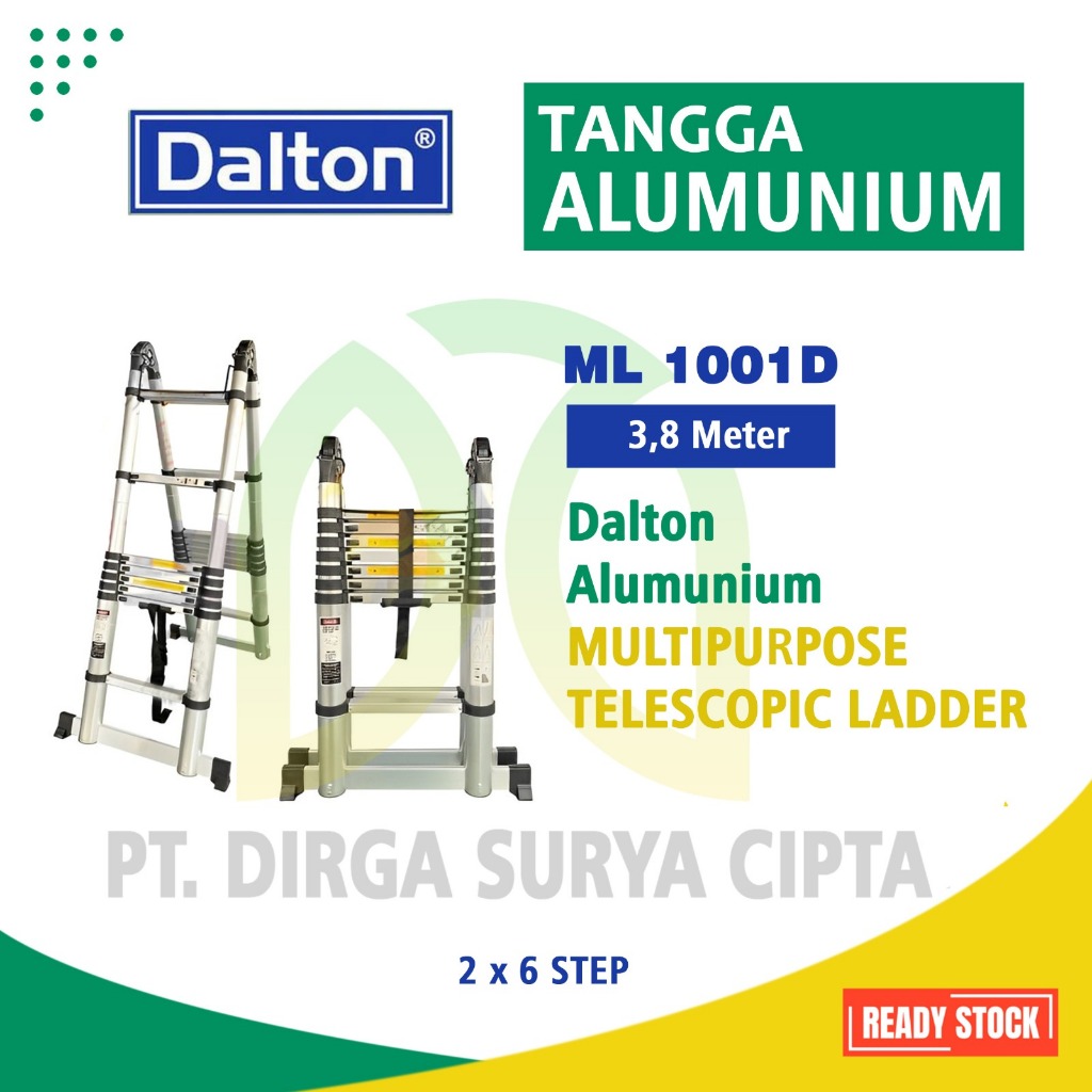 tangga double teleskopik dalton 3,8 meter