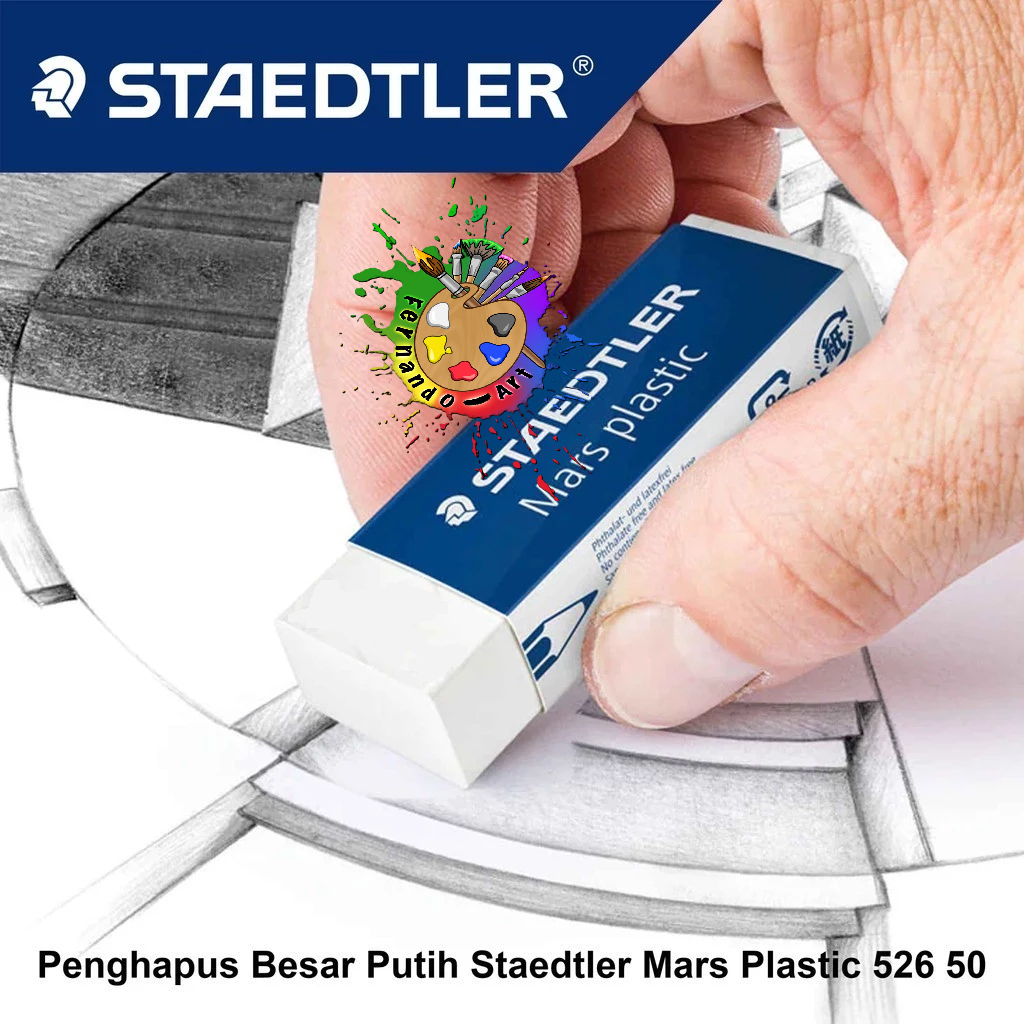 

Staedtler Mars Plastic Penghapus Polos Besar Putih 526 50 (65x23x13mm)