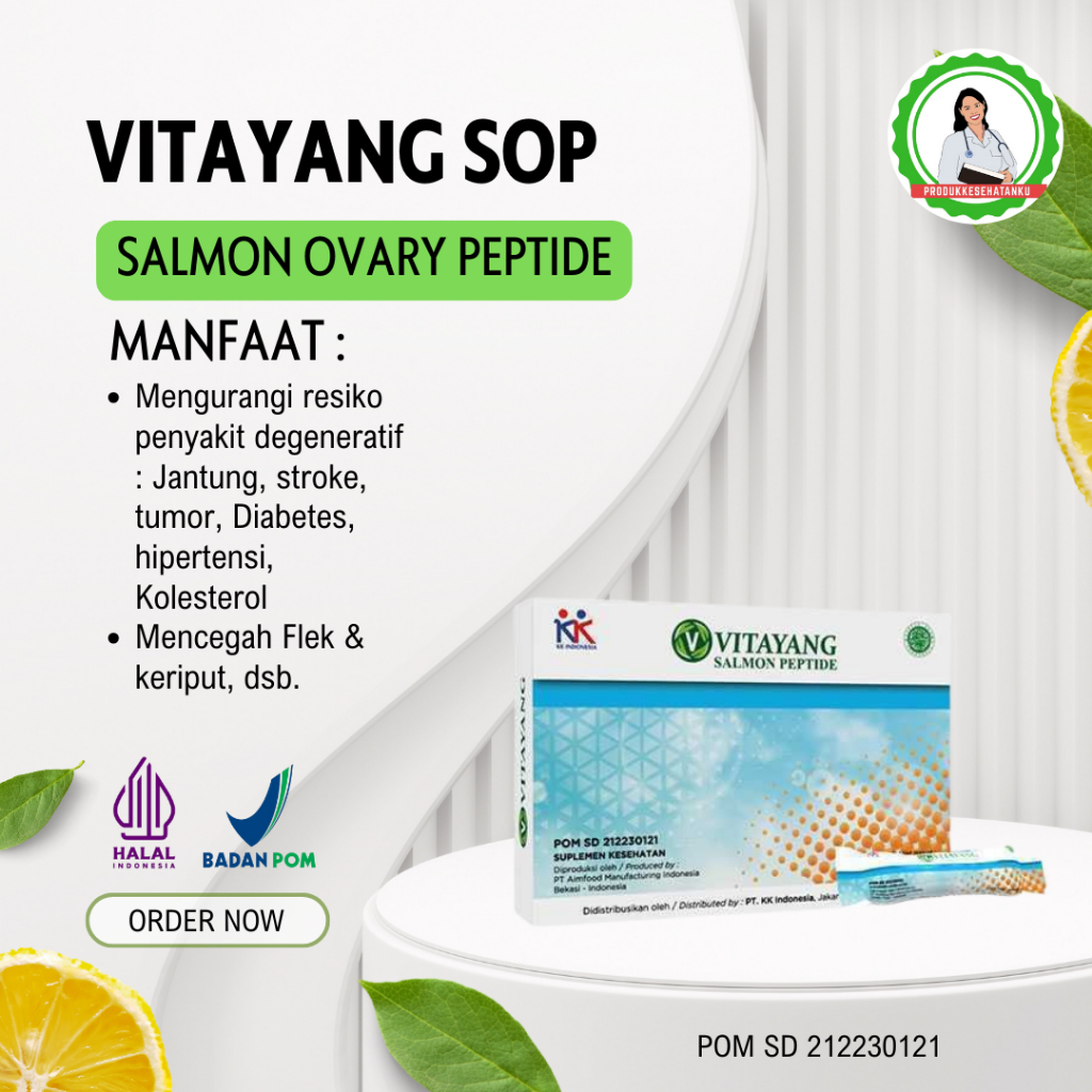 Vitayang SOP salmon ovary peptide Minuman kolagen mencerahkan wajah mengencangkan kulit Original KK 