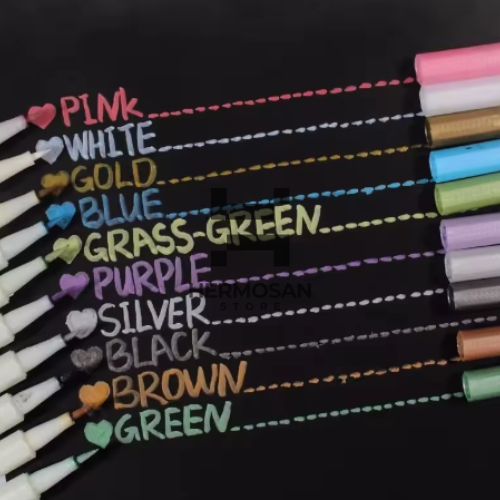 

Brush Pen Metalic Marker Sepidol Spidol Warna Warni Metalik Peralatan Perlengkapan Alat Tulis Gambar Mewarnai