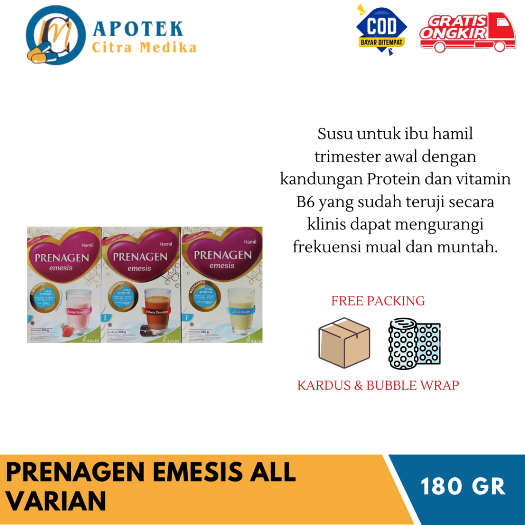 PRENAGEN (EMESIS 180GR) ALL VARIAN - SUSU IBU HAMIL TRIMESTER 1