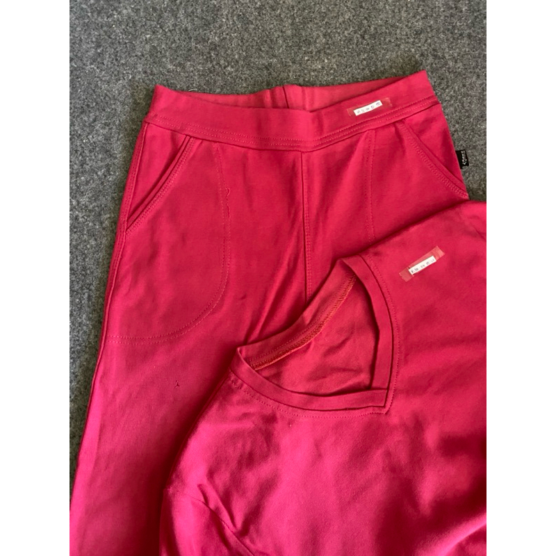 baju dan celana senam satu stel second thrifting murah