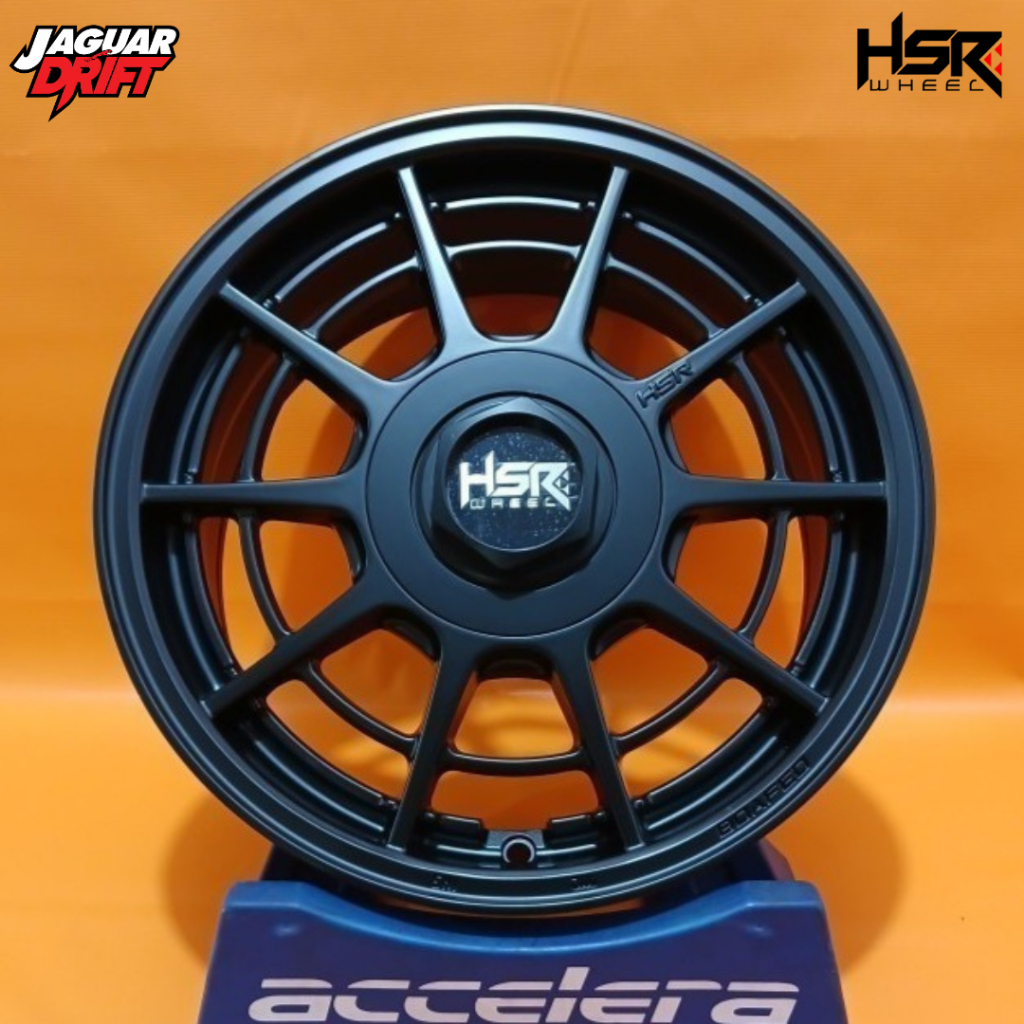 Velg Racing Terbaru Ring 15 Pelek Hsr Boafeo R15 LEBAR 6,5 Lubang 4 Warna hitam Pnp Brio, Mobilio, l