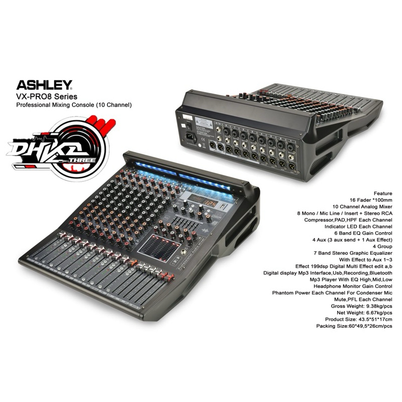 MIXER ASHLEY VX Pro 8 BARU / Mixer Ashley VX8pro baru / Mixer Ashley Vxpro 8 baru