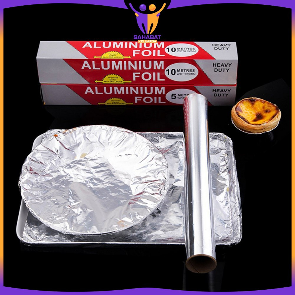 Aluminium Foil Ukuran 30CM x 6.5M Anti Lengket / Kertas Panggang Roll 10 Meter Food Grade / Kertas B