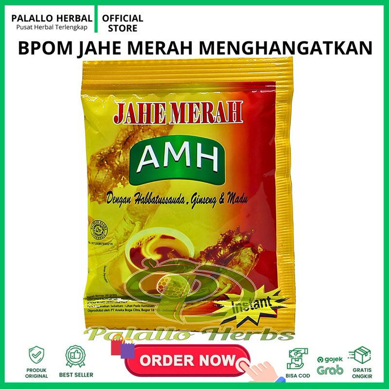 

BPOM Instan Jahe Merah AMH ORIGINAL ( + Habbatussauda, ginseng dan madu ) Sachet