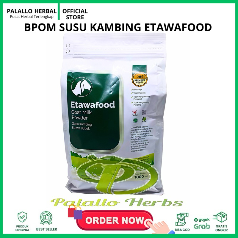 

BPOM Susu Kambing Bubuk Etawafood Goat Milk Powder 1000GR Susu Kambing Etawa Bubuk ORIGINAL