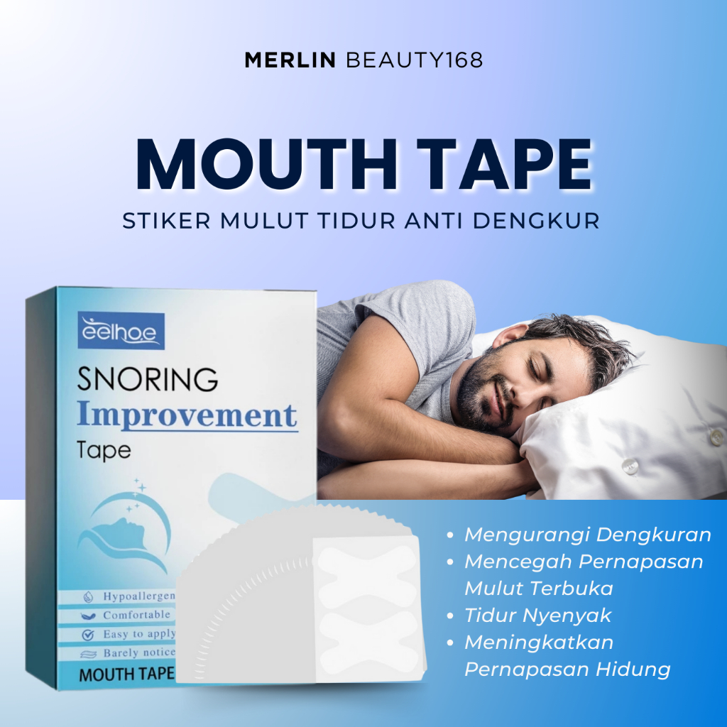 EELHOE Mouth Tape Sleep 120pcs Plester Mulut Tidur Penutup Mulut Saat Tidur Anti Snoring Stickers Re