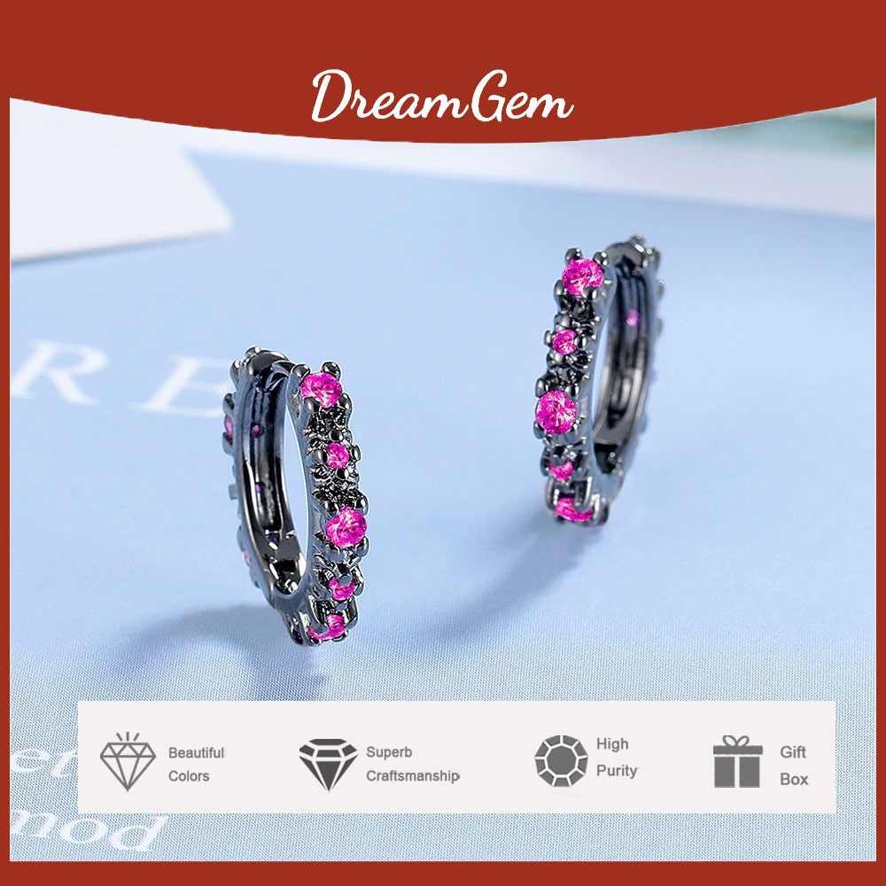 Anting Titanium Murni Gaya Korea Anting-anting Berlian Asli Titanium Stainless Steel Wanita