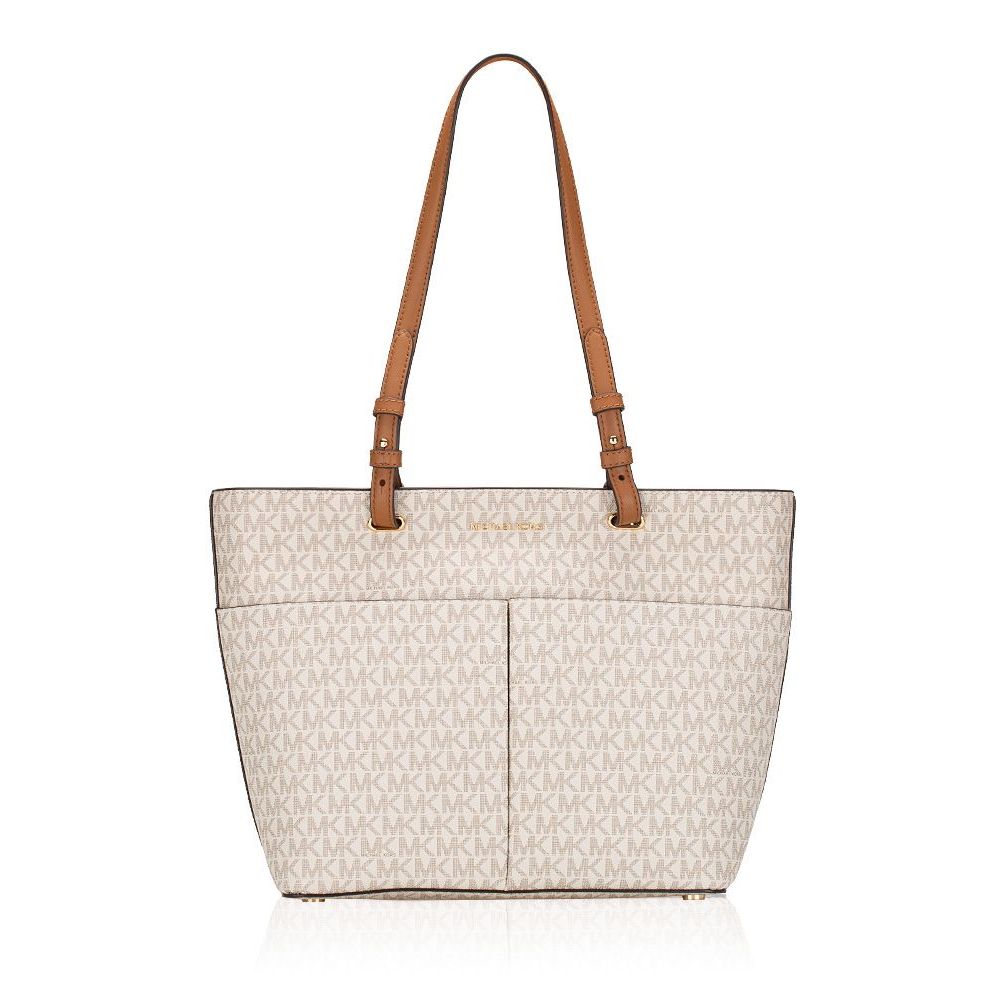 Michael kors bedford medium pocket top zip pocket vanilla