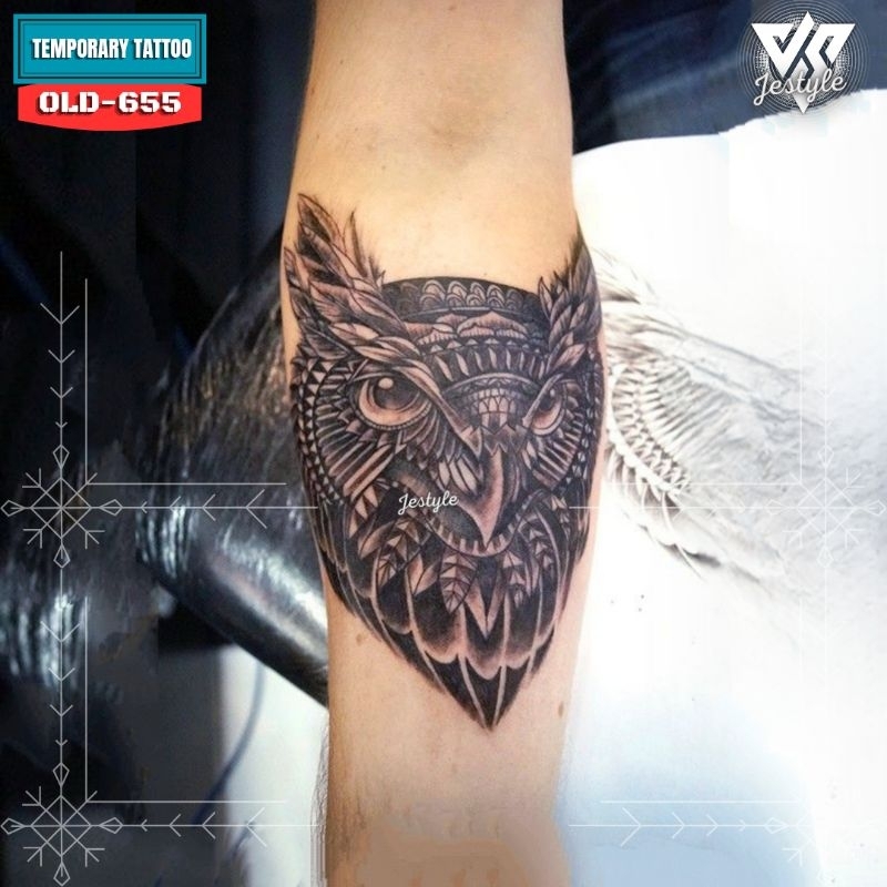 [OLD-655] Tato Temporer Temporary Tattoo burung hantu owl