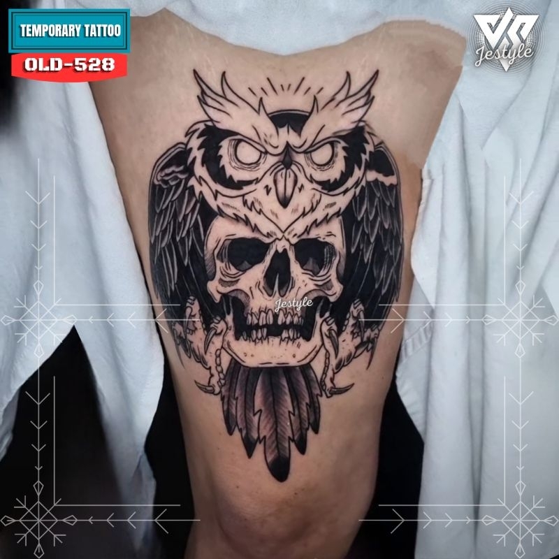 [OLD-528] Tato Temporer Temporary Tattoo burung hantu owl