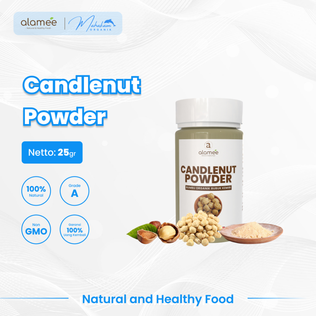 

ALAMEE Kemiri Bubuk Bumbu Dapur Organik Candlenut Powder Masak Seasoning Tabur Instan