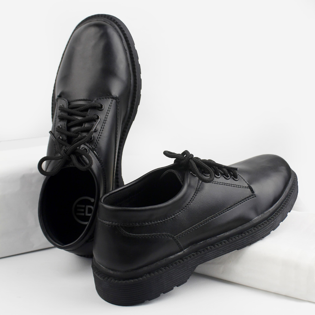 Footsky x ED Eight Dream Sepatu Docmart Low Boots Formal Sepatu Pantofel Pria Formal Ori | Jony Blac