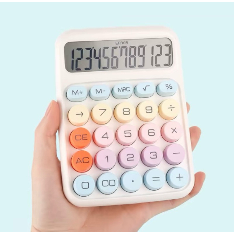

Kalkulator Digital mini warna warni lucu 12 digit model korea style kekinian Stationery