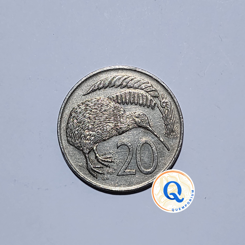 [KOLEKSI NUMISMATIK] Koin Kuno 20 Sen New Zealand Queen Elizabeth II 1976-1977