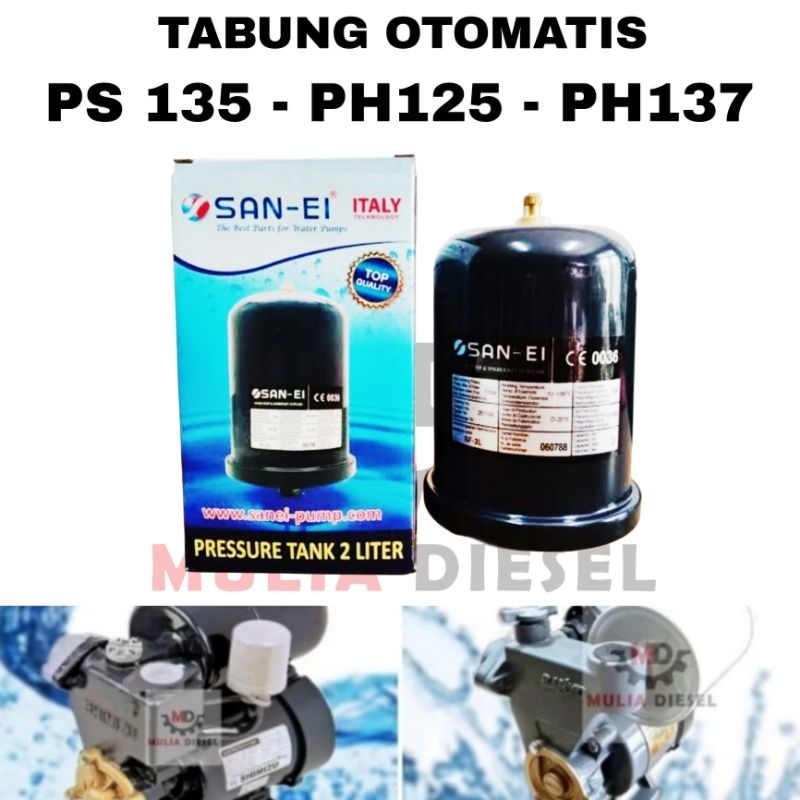Tabung Pressure Tank 2 Liter Nepel Mesin Pompa Air Listrik Shimizu