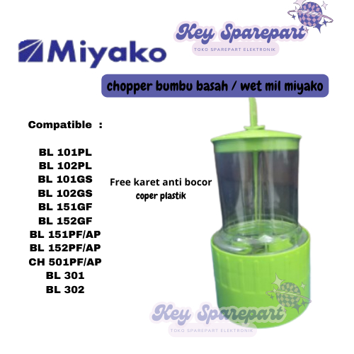 WETMILL MIYAKO | WETMILL ORI CHOPPER GELAS BUMBU BLENDER MIYAKO ORIGINAL 101 102 151 152 GEAR PLASTI