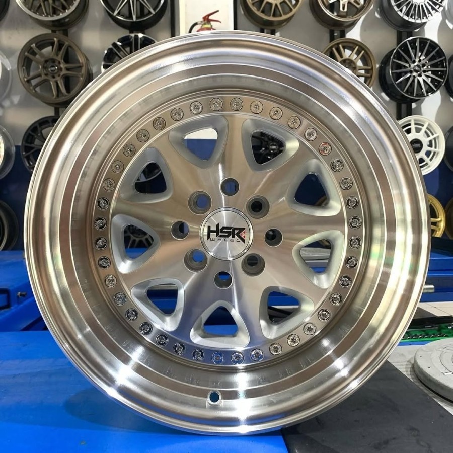 VELG BRABUS R16 PELEK HSR BAVARIA RING 16 CELONG H4X100-114,3 LEBAR 8/9 SILVER CHROME