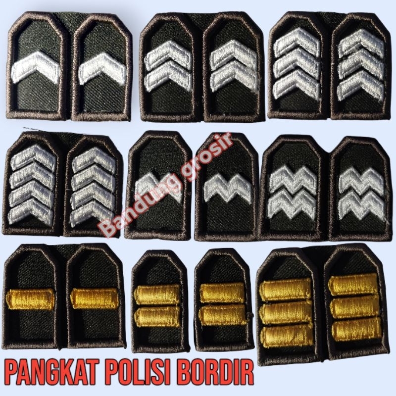 PANGKAT POLISI POLRI BORDIR TIMBUL