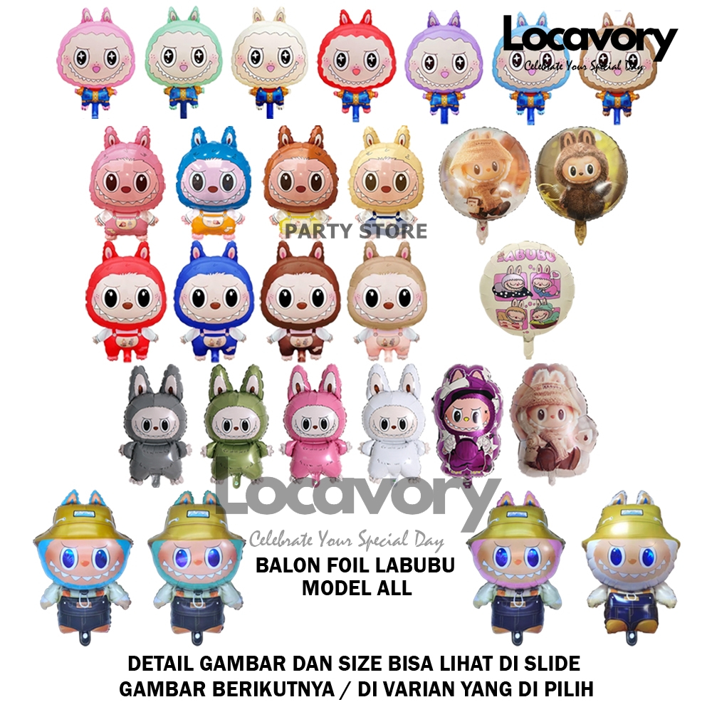 LC Balon Foil Labubu / Balon Labubu / Balon Boneka Labubu / Balon Pesawat Labubu