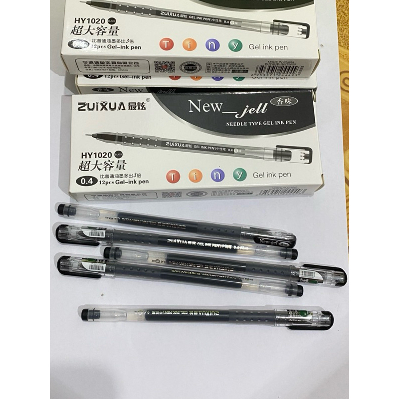 

SELUSIN (12 biji) Pulpen Bolpen Bolpoin New gel Zuixua 0,4 mm