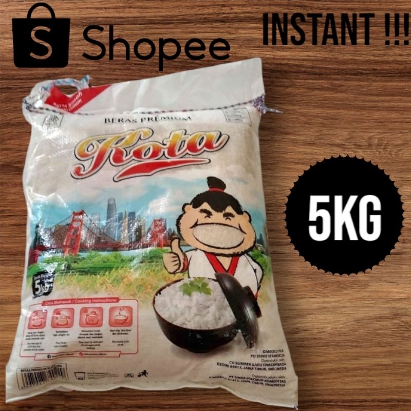 

PROMO!!! BERAS PREMIUM KOTA KEMASAN (5KG) | BERAS BERKUALITAS PULEN ENAK DAN MURAH