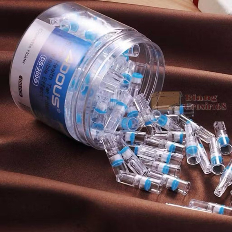 ADOUS Pipa Filter Rokok DS 200 Cgrette Holder TAR Filter Visible 100pcs