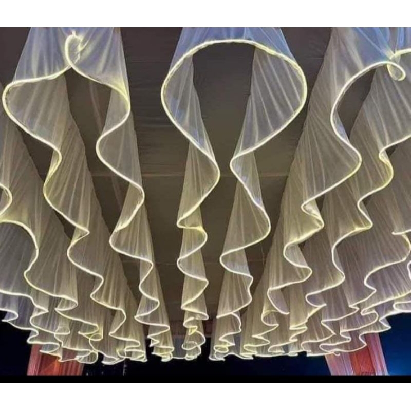 harga per 10 meter,skriting lampu plafon tenda pernikahan dekorasi