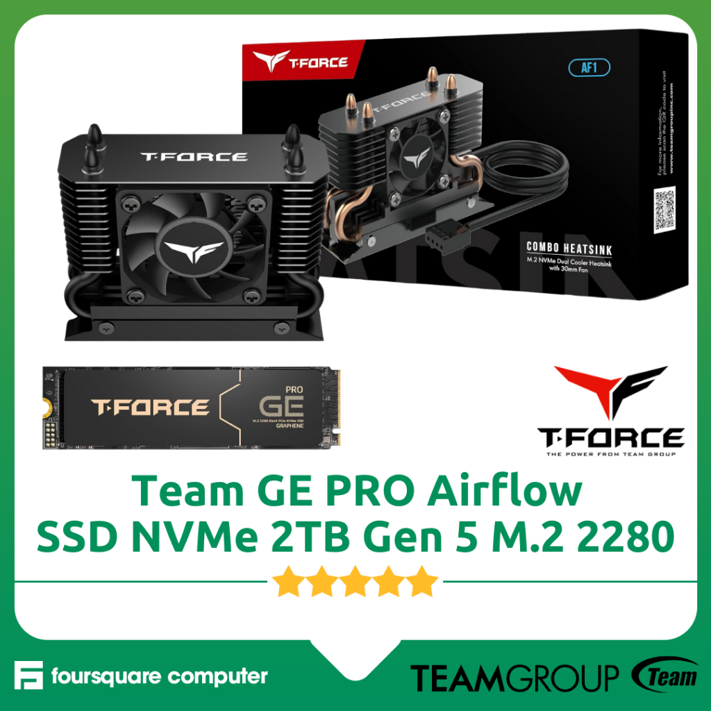 Team T-Force GE Pro Airflow SSD NVMe 2TB Gen 5 M.2 2280