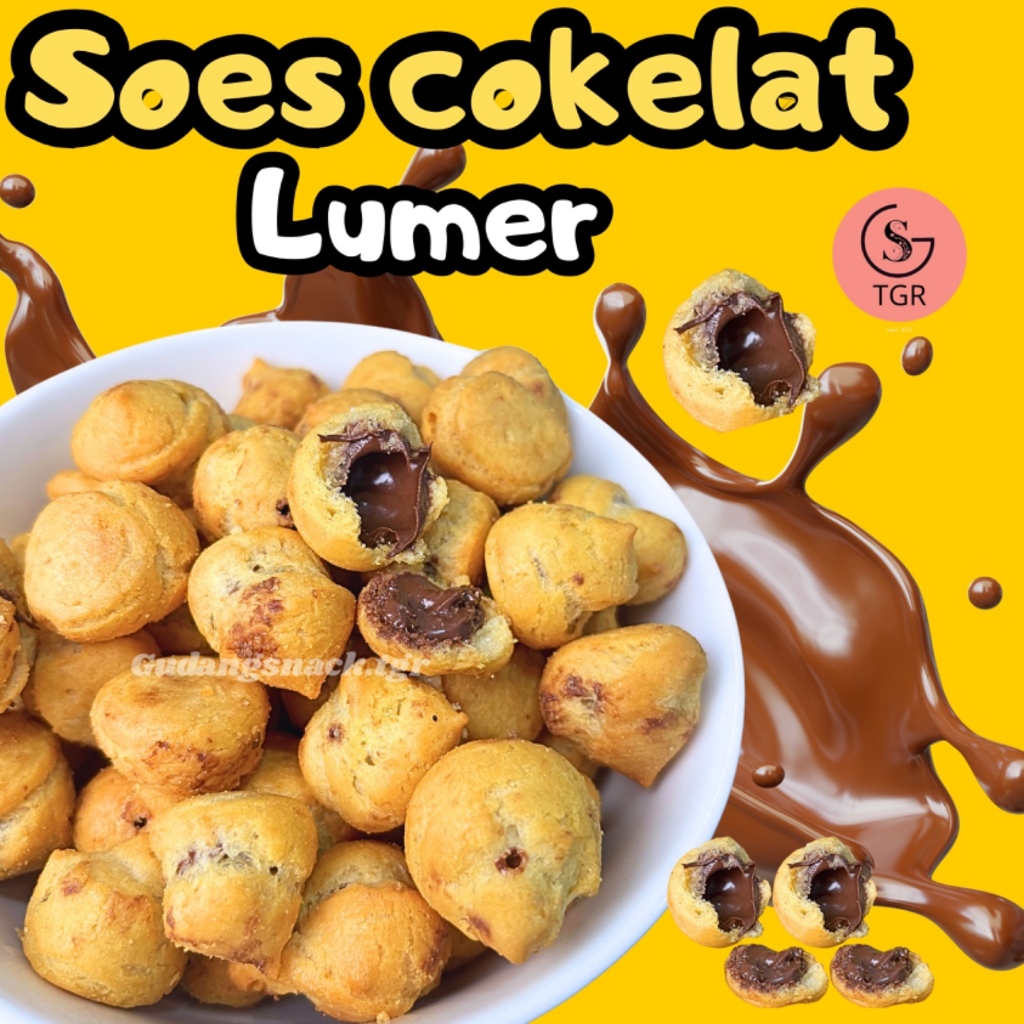 

Camilan Soes Cokelat Lumer 500GR Soes Kering Isian Cokelat Lumer
