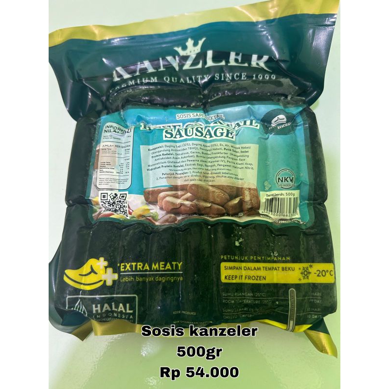 

Kanzler sosis beef cocktail500gr