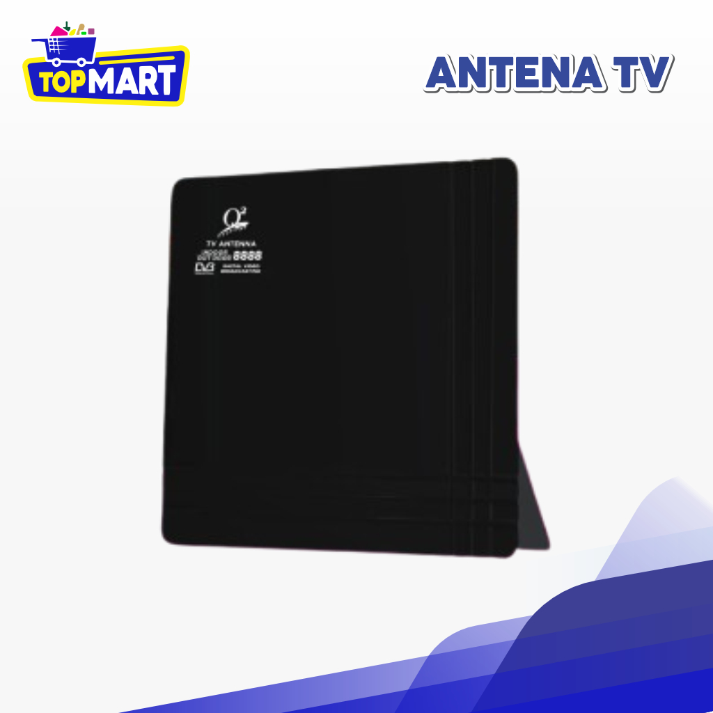 TOPMART - Antena TV Digital Indoor - Penguat Sinyal TV LED Portable untuk Dalam Ruangan