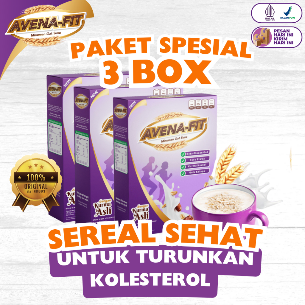 

3 Box Avenafit - Membantu Mengatasi Kolesterol