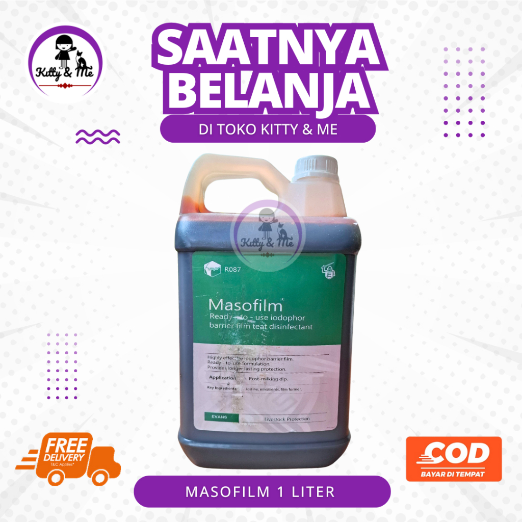 MASOFILM 1 LITER - Obat Celup Dipping Ambing Puting Sapi Kambing Perah