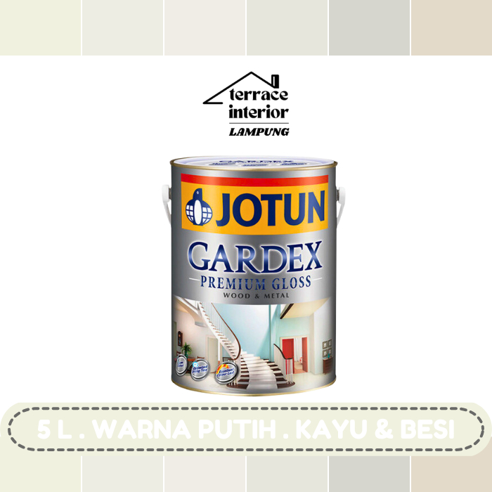 Cat Kayu & Besi Gardex Warna Putih Premium Gloss Jotun 5 L