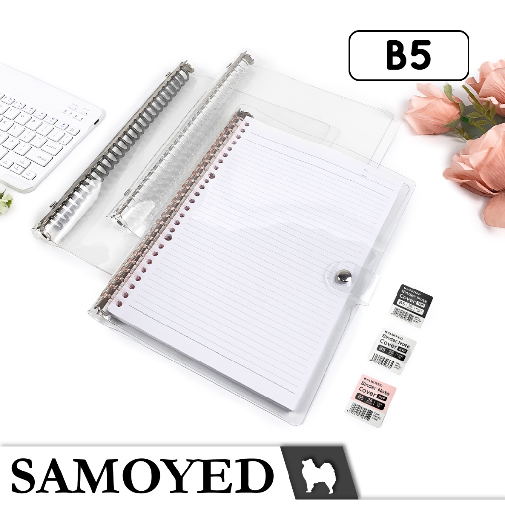 

SAMOYED CBNL-R9P-B5 Sampul Binder / Loose Leaf / Transparan / Transparent Binder Note Cover B5