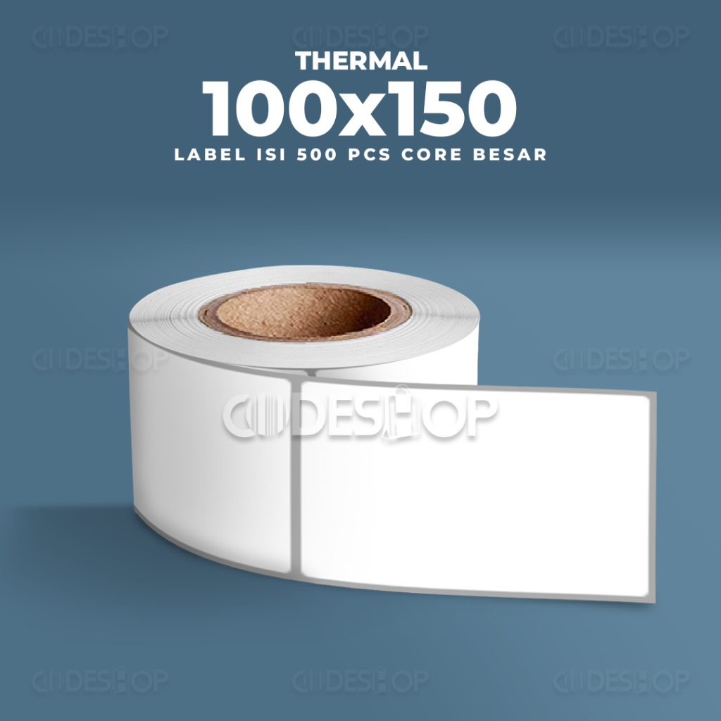 

Stiker Label Thermal 100x150 1 Line isi 500 Pcs Core 3" Gap Perforasi