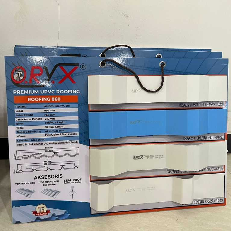 ORYX 860 Atap uPVC Twinwall Double Layer 2 Lapis 10mm SNI