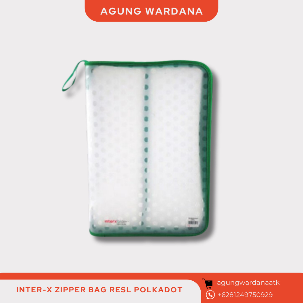 

Inter-X Zipper Bag Resleting Polkadot