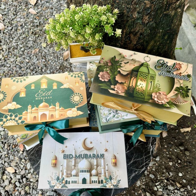 

[24×15×7,5] hardbox buku pita lebaran include kartu / kotak lebaran / kotak hampers lebaran