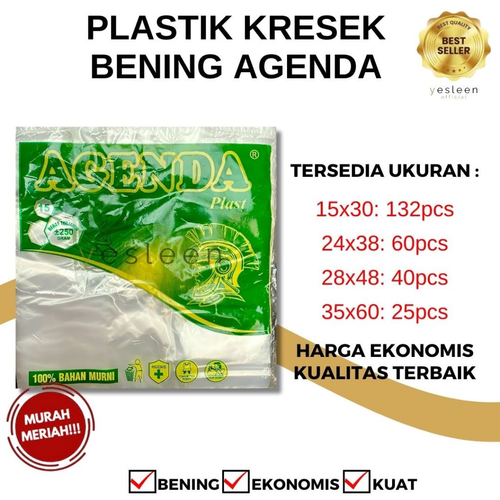 PLASTIK HD KRESEK BENING AGENDA | KANTONG PLASTIK PUTIH BENING | KANTONG KRESEK MURAH | PLASTIK PUTI