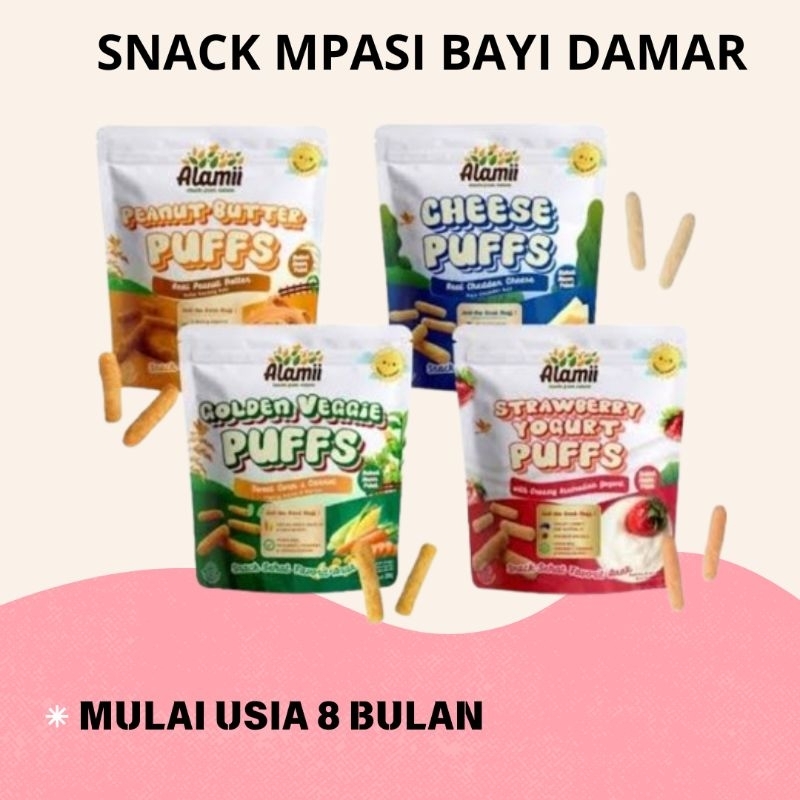 Snack Bayi 8 Bulan ke atas Alamii puffs Biskuit Camilan Bayi