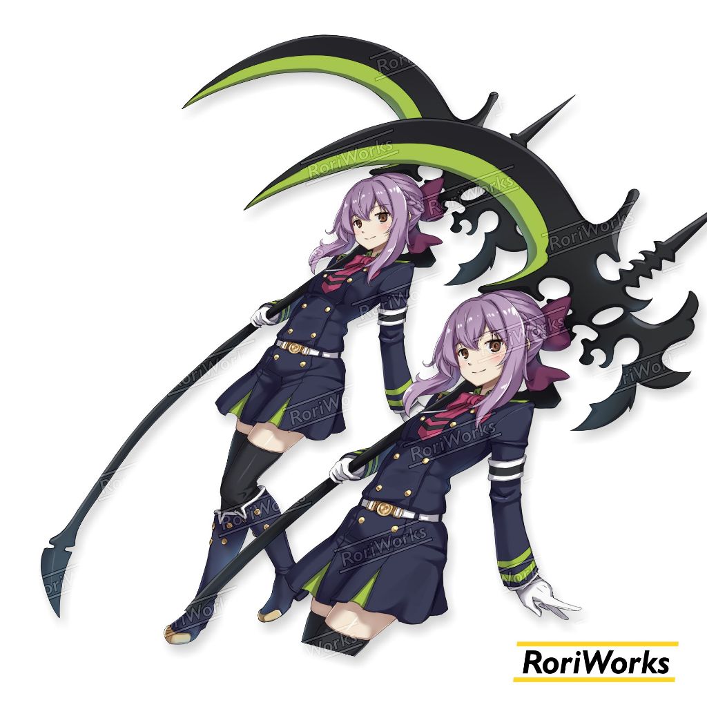 

Stiker Kiss cut - Shinoa Hiiragi | Owari no Seraph