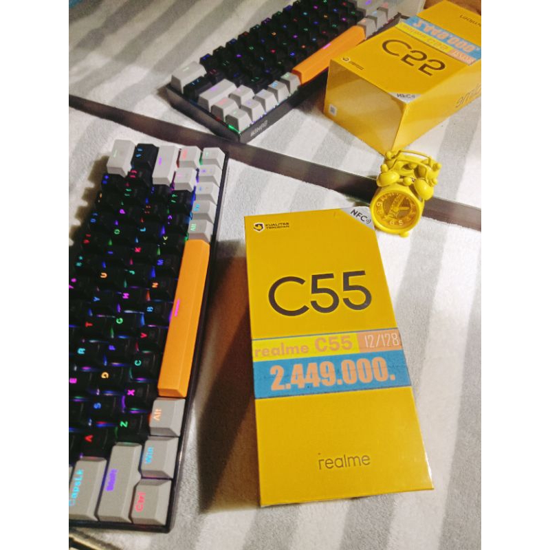 REALME C55 RAM 6+6GB, INTERNAL 128GB, NEW SEGEL GARANSI RESMI, WARNA JINGGA SENJA