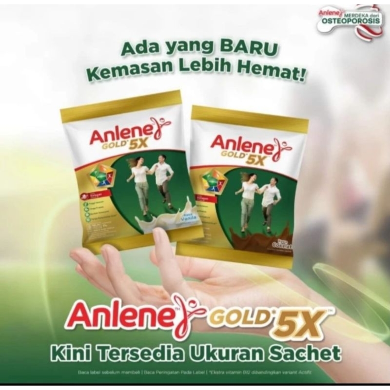

Anlene gold sachet 1 renceng isi 10 pcs
