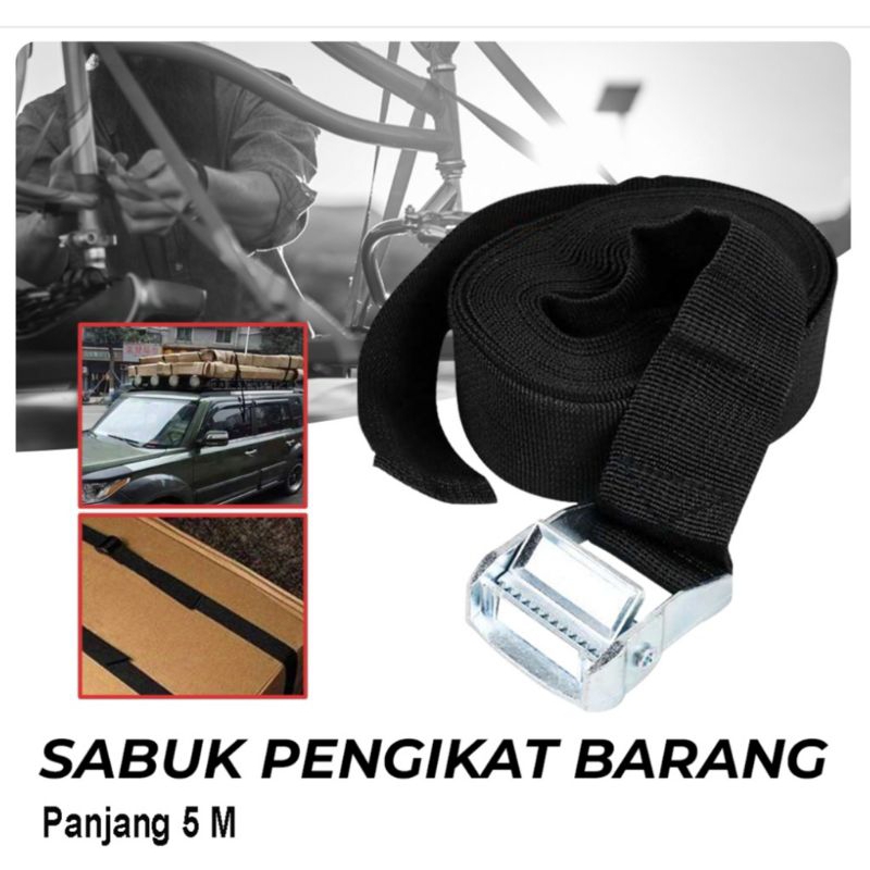 Tali sabuk pengikat barang 5 meter / tali starp barang